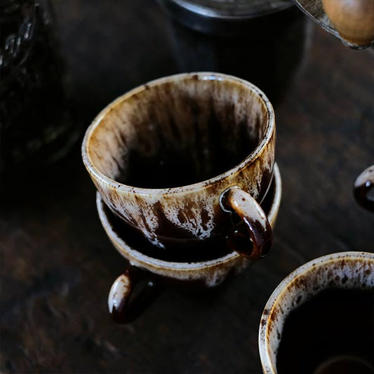 Brown Drip Glaze マグ