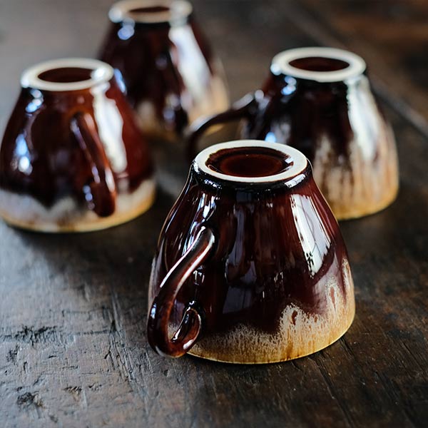 Brown Drip Glaze マグ