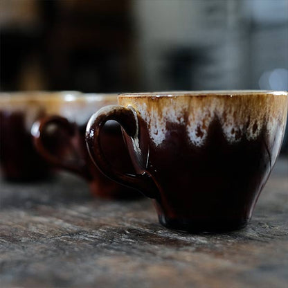 Brown Drip Glaze マグ