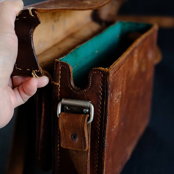 Leather camera bag