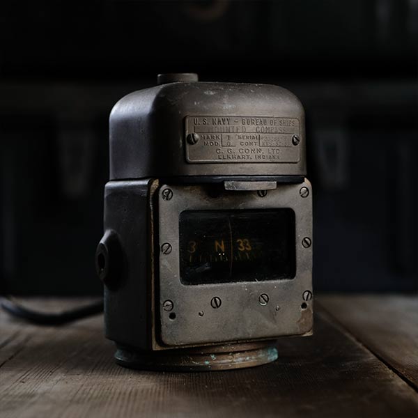 CGCONN USNAVY Ship Compass, 1943