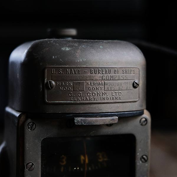 CGCONN USNAVY Ship Compass, 1943