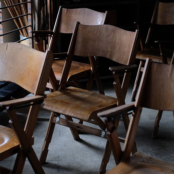 Danish BRAMIN wooden folding chair