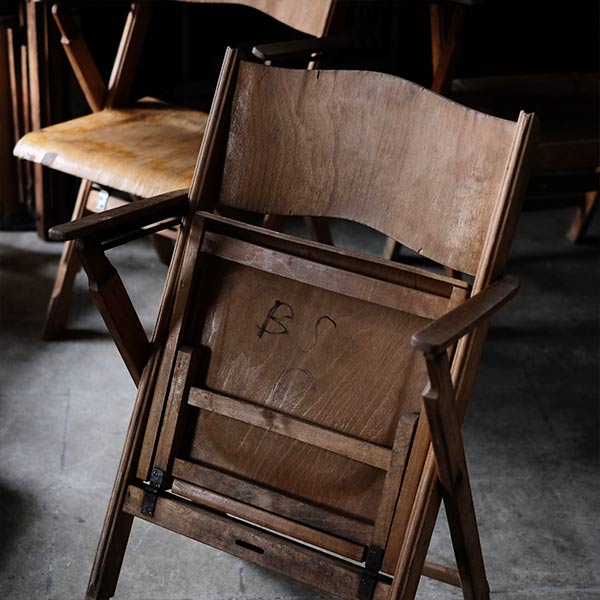 Danish BRAMIN wooden folding chair