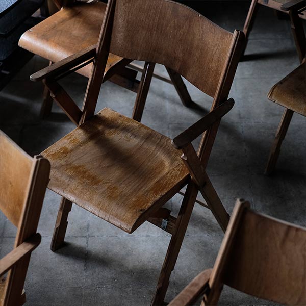 Danish BRAMIN wooden folding chair
