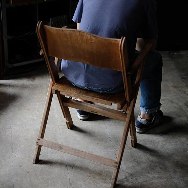 Danish BRAMIN wooden folding chair