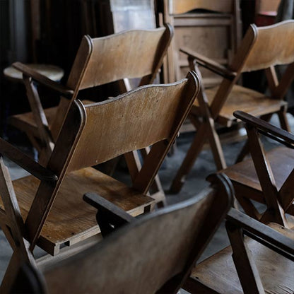 Danish BRAMIN wooden folding chair