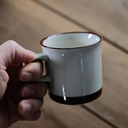 茶色いラインのマグカップ（デッドストック）
