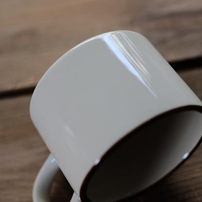茶色いラインのマグカップ（デッドストック）幅広