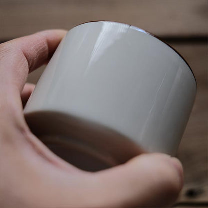 茶色いラインのマグカップ（デッドストック）幅広