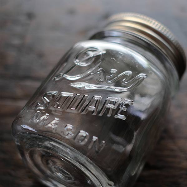Drey Square Mason Jar 16oz 1922-1925