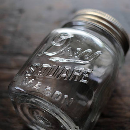 Drey Square Mason Jar 16oz 1922-1925