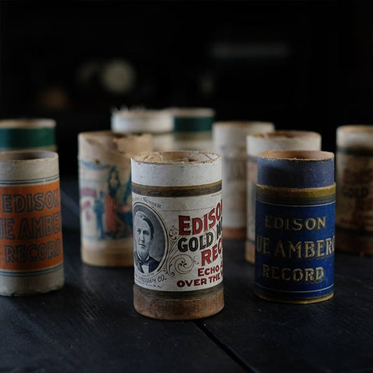 Cylindrical Edison record case