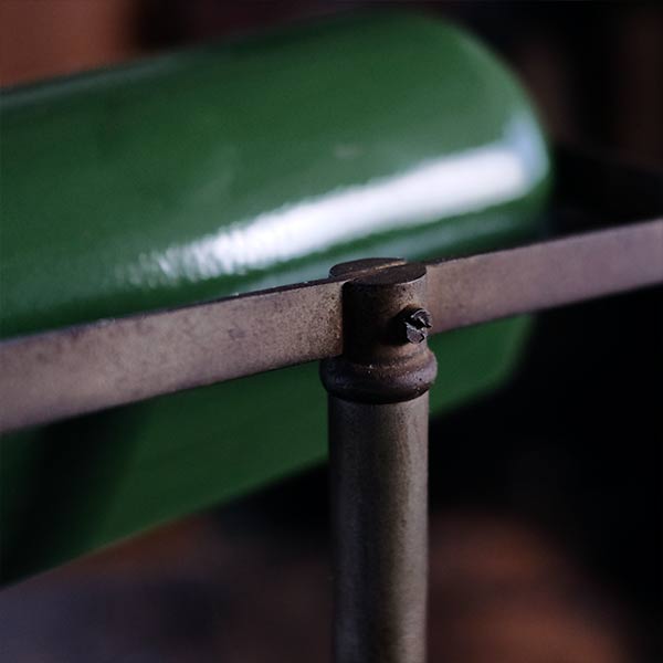Enamel shade desk lamp