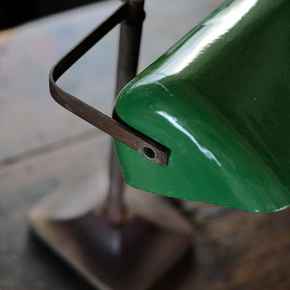 Enamel shade desk lamp