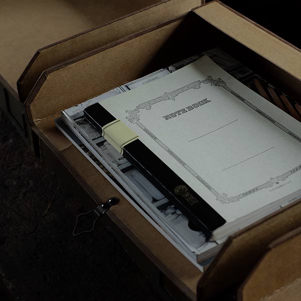 French paper file storage case