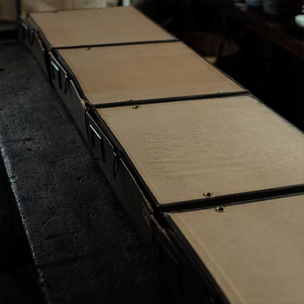 French paper file storage case