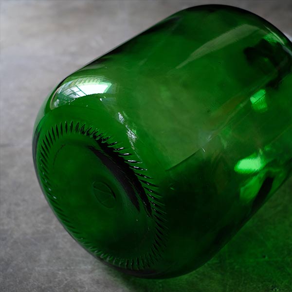 Green demijohn bottle