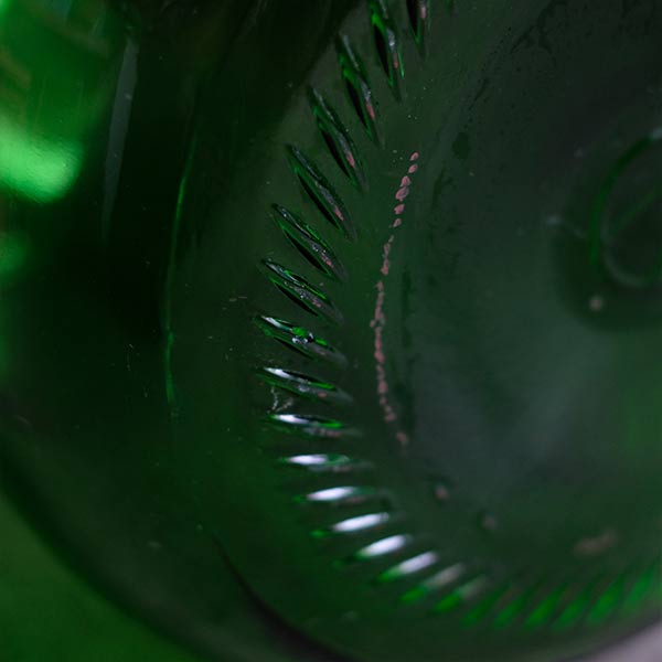 Green demijohn bottle