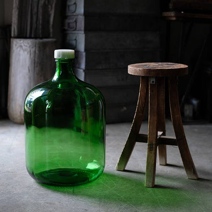 Green demijohn bottle