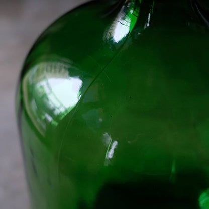 Green demijohn bottle