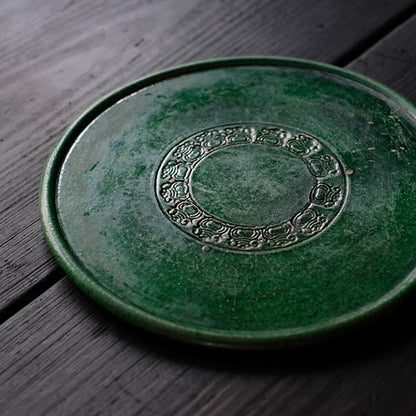 Green glaze lantern plate