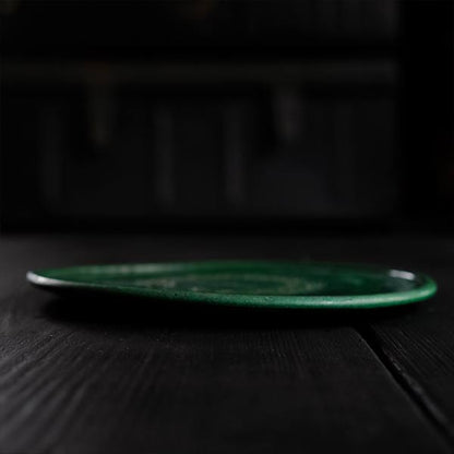 Green glaze lantern plate