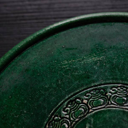 Green glaze lantern plate