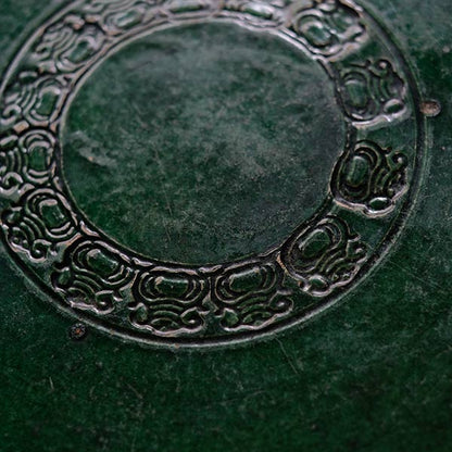 Green glaze lantern plate