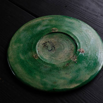 Green glaze lantern plate