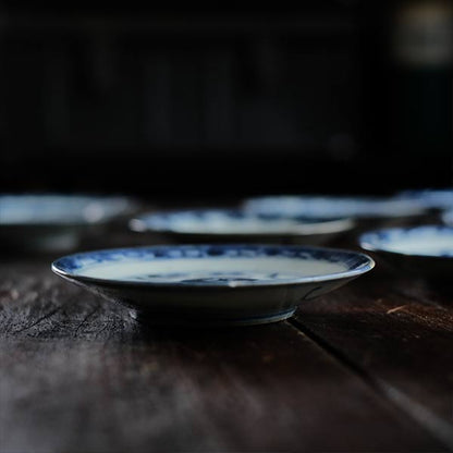 花唐草 染付小皿