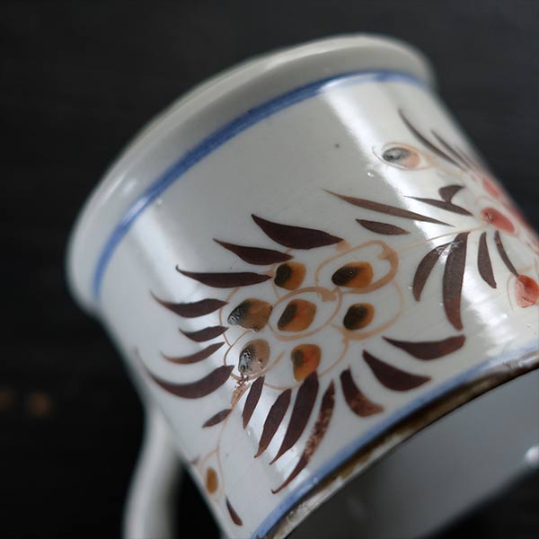 Hasami ware export mug from the end of the Edo period