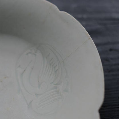 Shadow Blue Intaglio Flower Plate