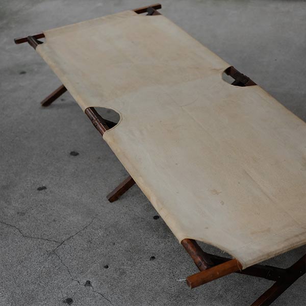 Old Japanese wooden folding cot
