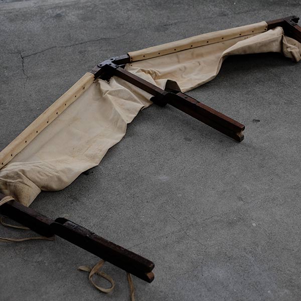 Old Japanese wooden folding cot