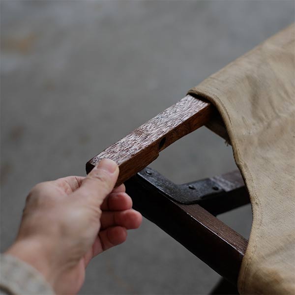 Old Japanese wooden folding cot