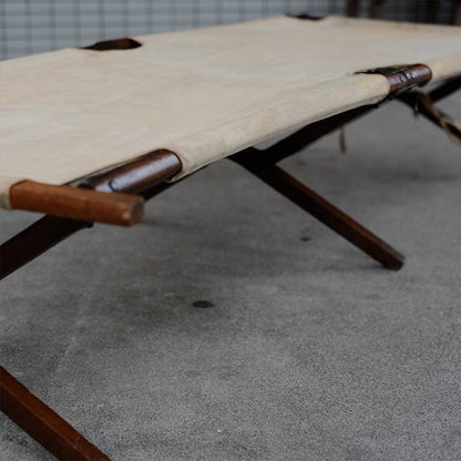 Old Japanese wooden folding cot