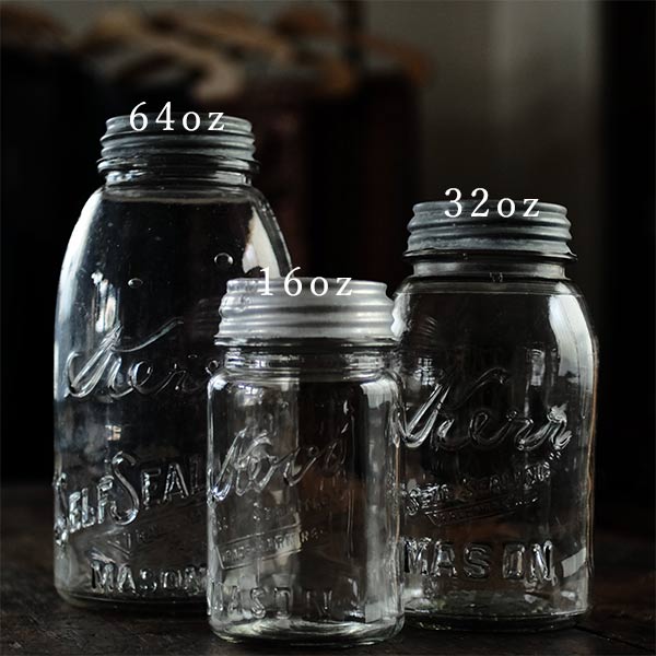 Kerr Self Sealing Mason Jar 64oz 1914～1920年代