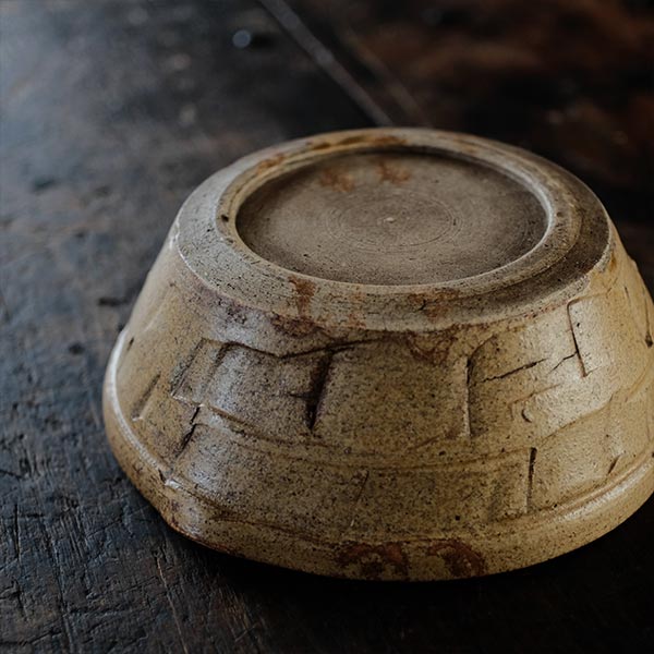Yellow Seto flat bowl (katakuchi)
