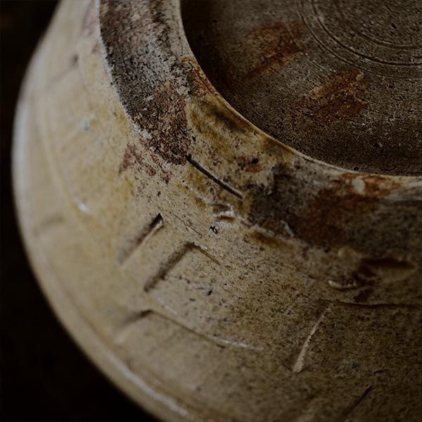 Yellow Seto flat bowl (katakuchi)