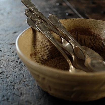 Yellow Seto flat bowl (katakuchi)