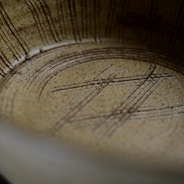 Yellow Seto flat bowl (katakuchi)