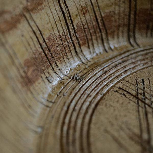Yellow Seto flat bowl (katakuchi)