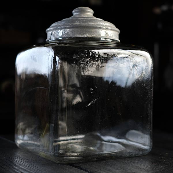 large square glass bottle