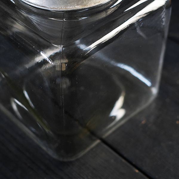 large square glass bottle