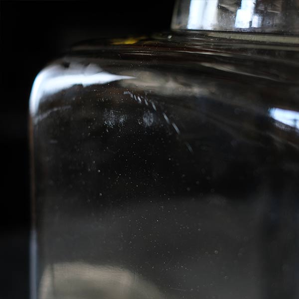 large square glass bottle