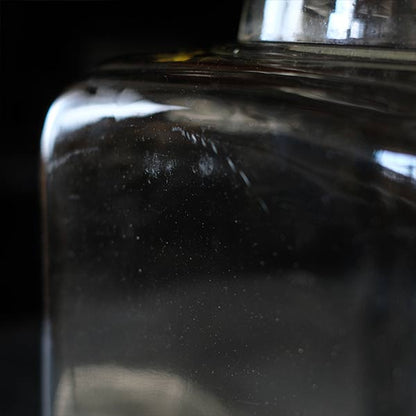 large square glass bottle