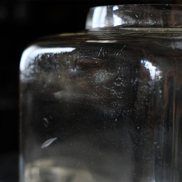 large square glass bottle