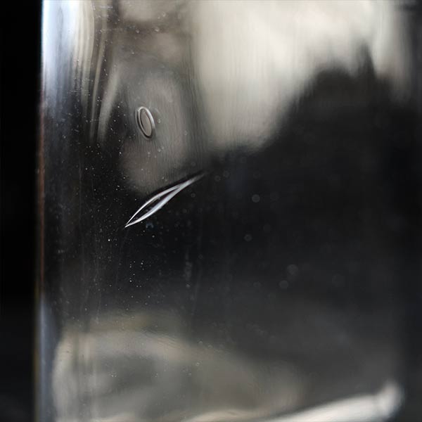 large square glass bottle