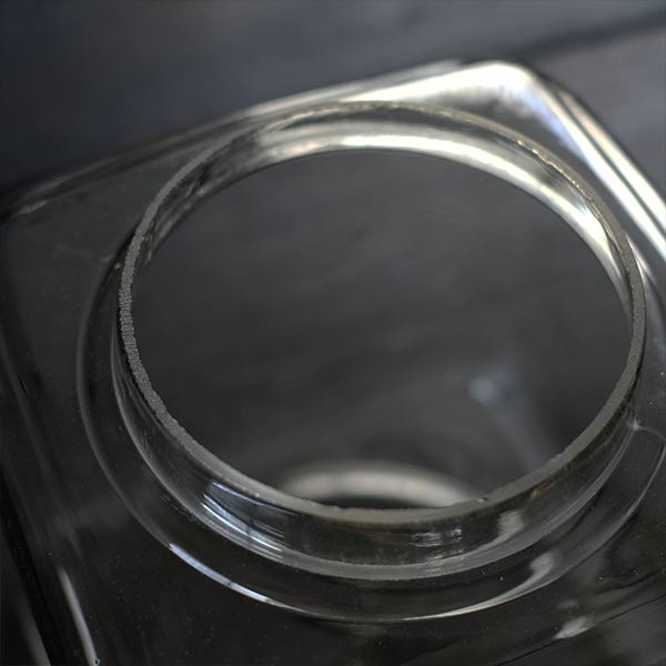 large square glass bottle